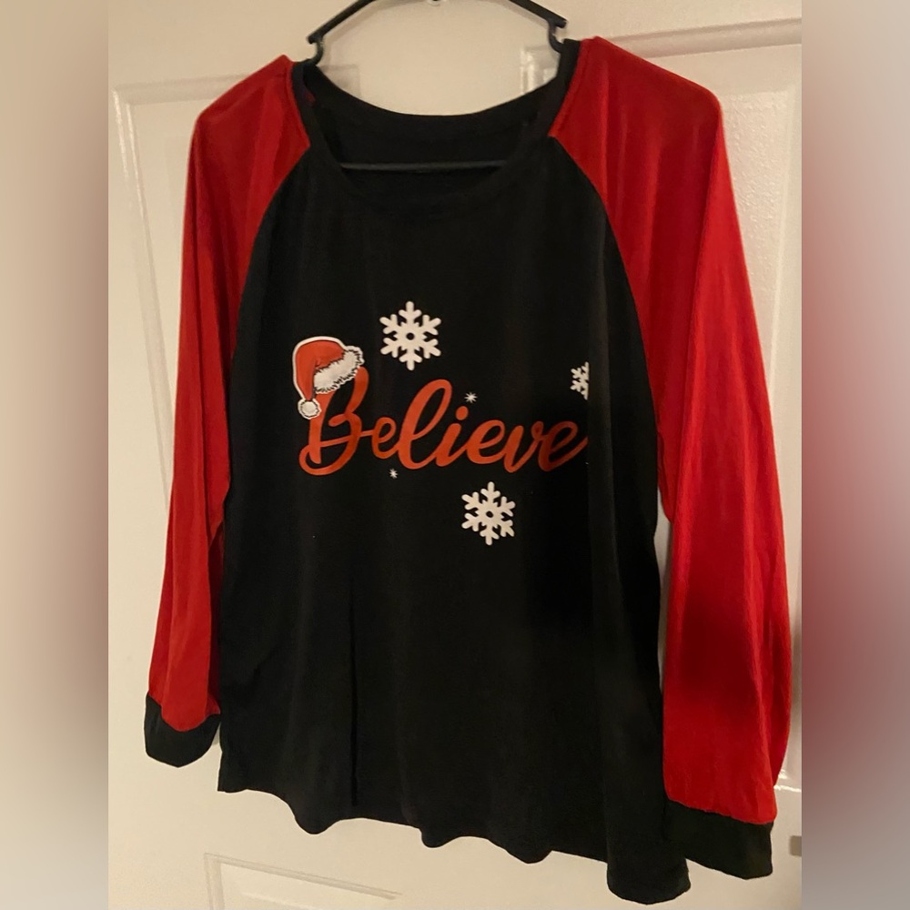 Christmas pajamas top women’s XL